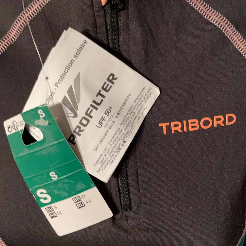 NWT Tribord UPF 50+ Decathlon long sleeve zip top